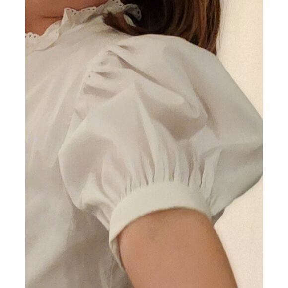 Vintage Green St. Patrick's Day Irish Shamrock Girl's Prairie Dress Puff Sleeves - Picture 4 of 15